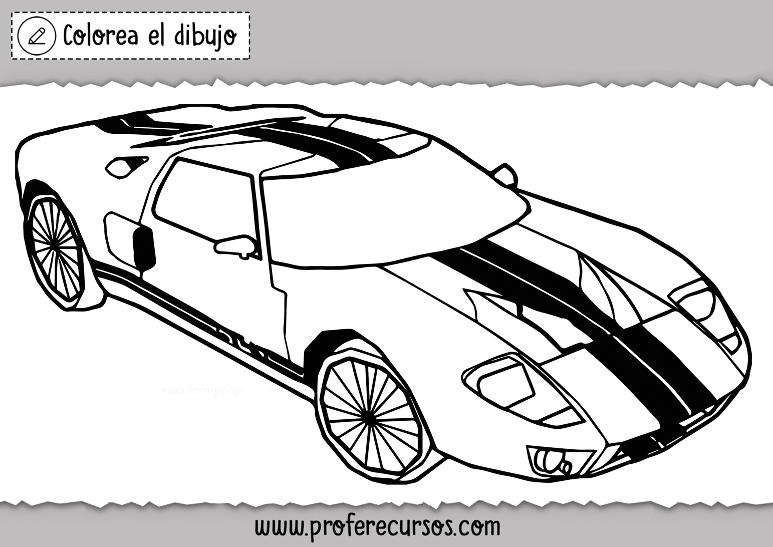 Dibujos de Coches de Carrera para colorear