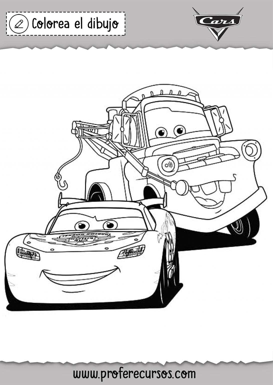 Dibujos de Cars para niños