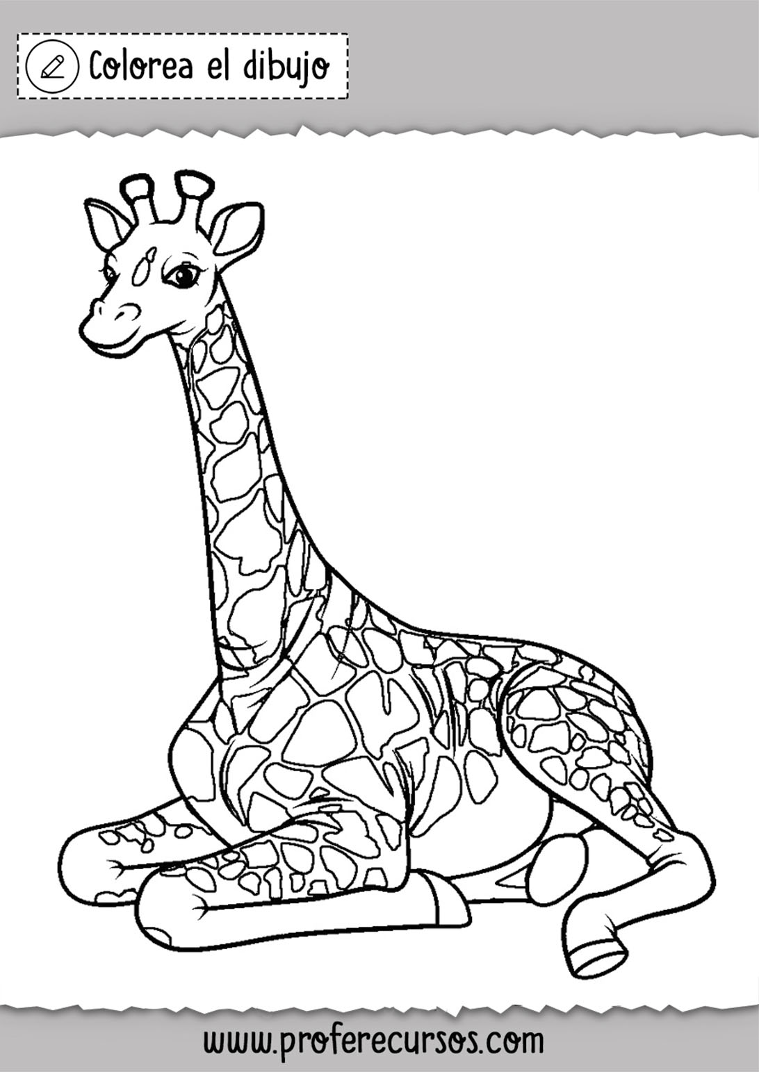 Dibujos de jirafas para niños