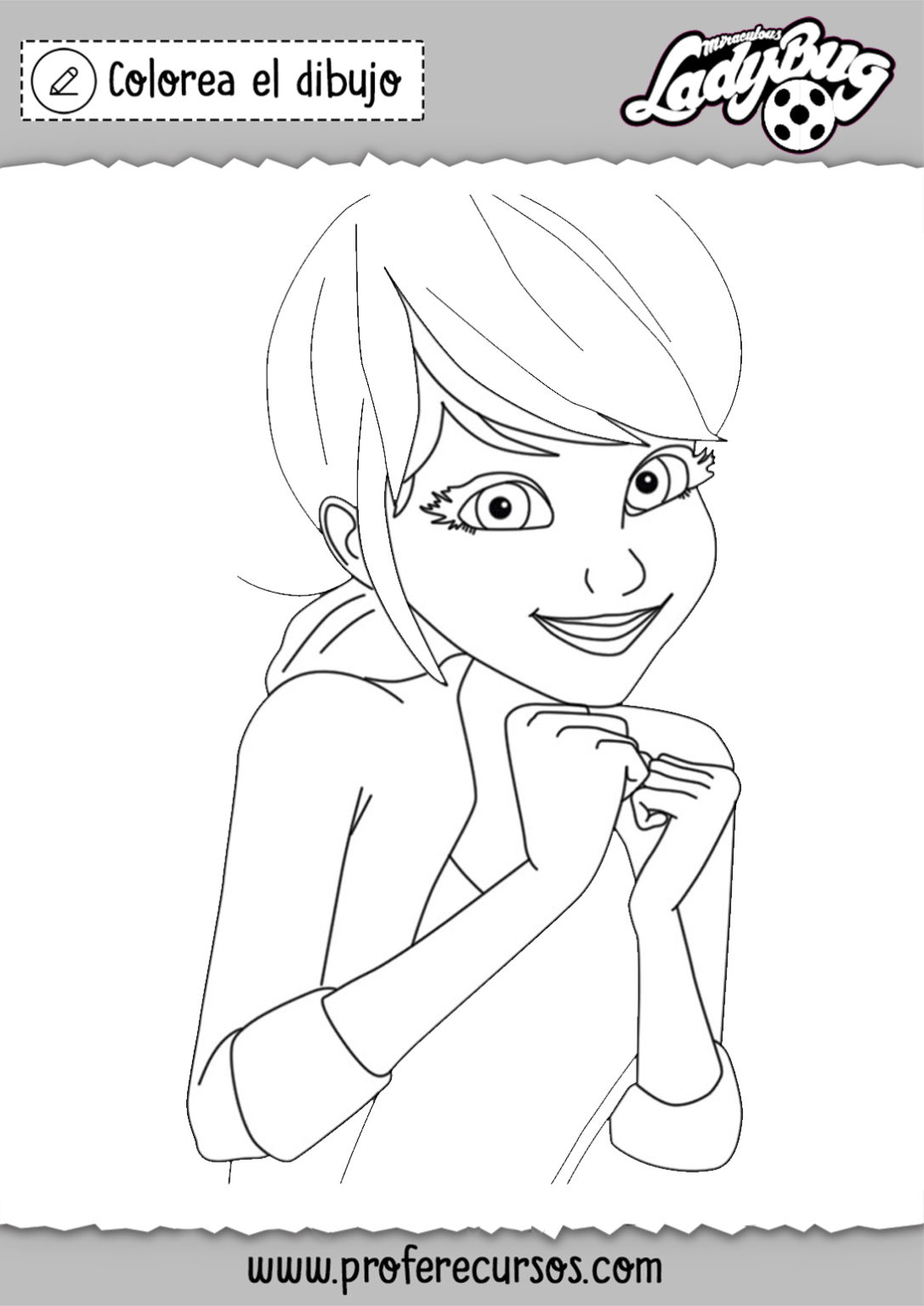 Dibujos de Ladybug para colorear para niños pequeños