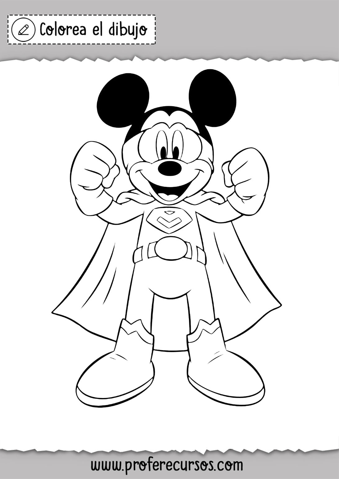Dibujos de Mickey Mouse faciles