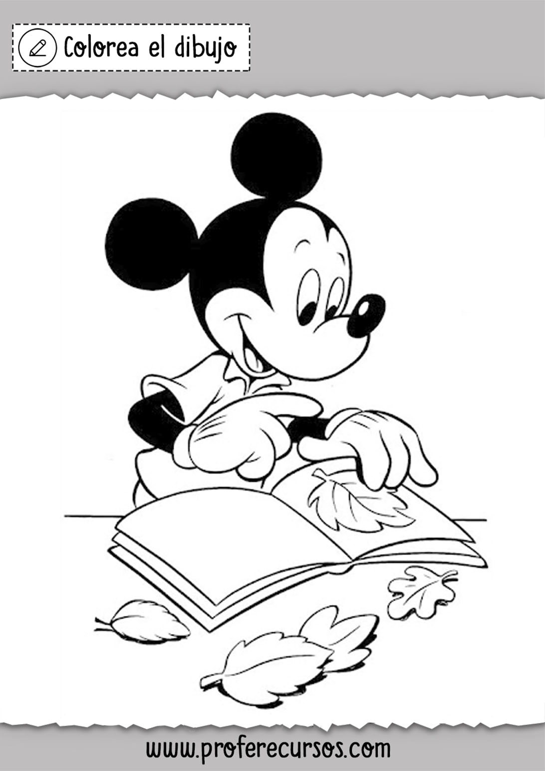 Dibujos de Mickey Mouse para colorear