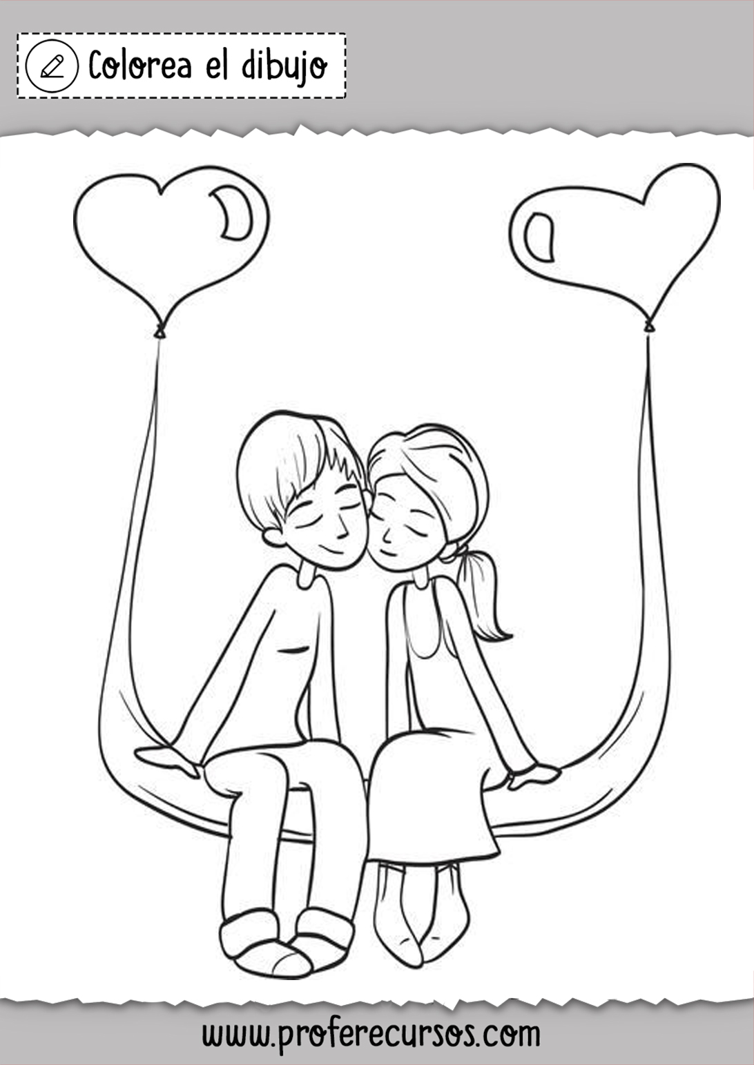 Dibujos de Parejas enamoradas para colorear