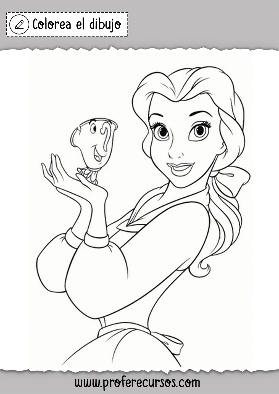 Dibujos de Princesas Disney Bella