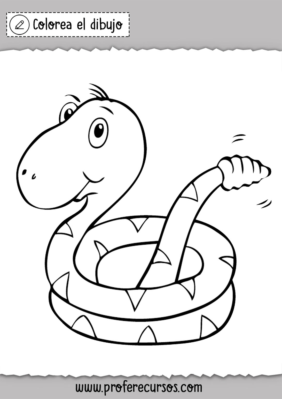 Dibujos de serpientes faciles