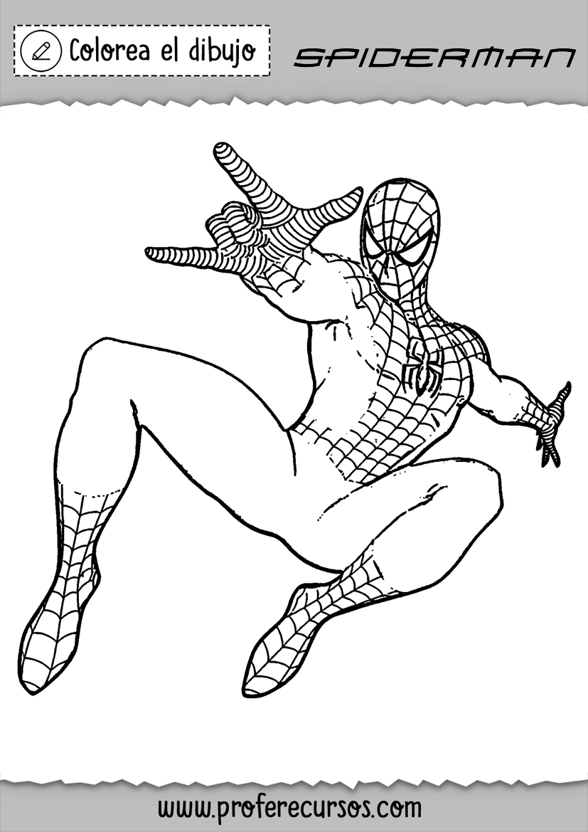 Dibujos de Spiderman para Colorar Gratis