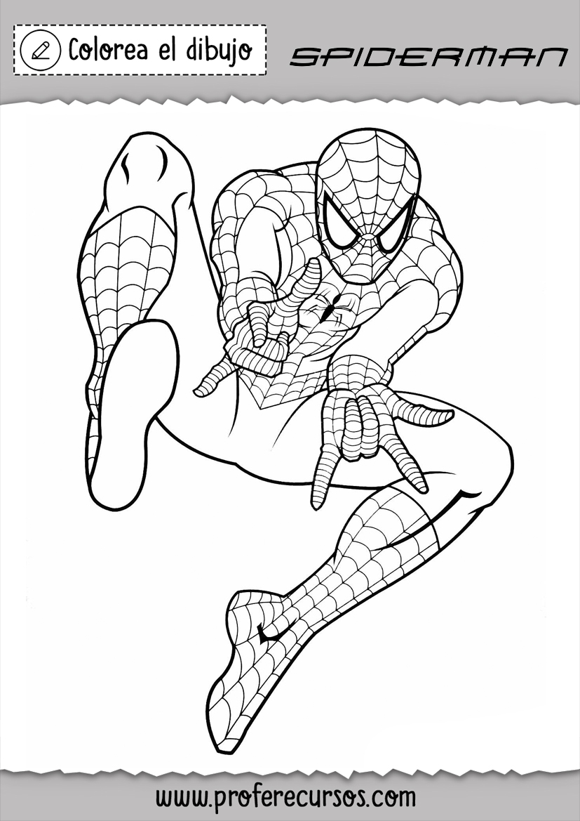 Dibujos de Spiderman para Colorear y Pintar