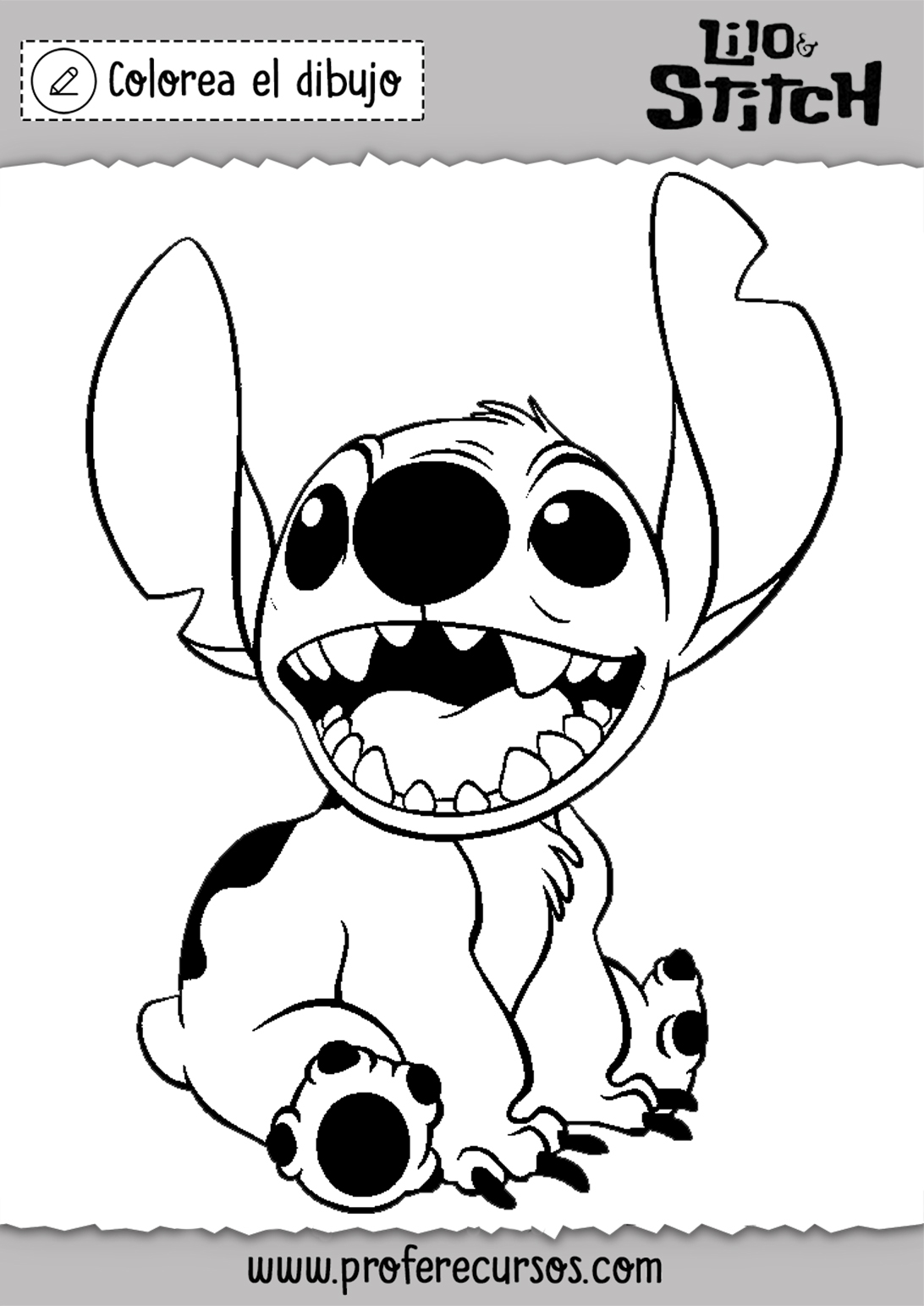 Dibujos de Stitch para colorear