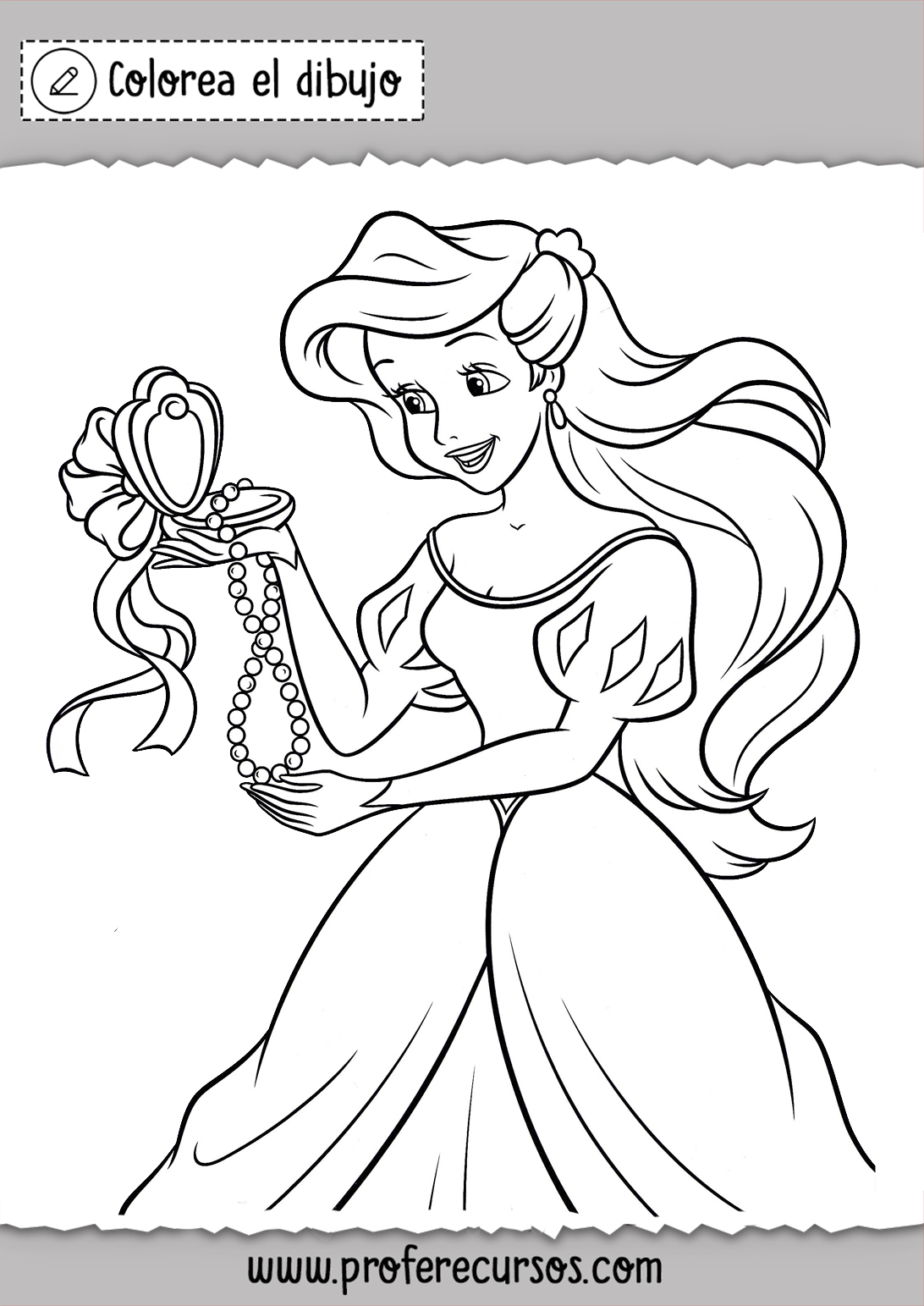 Dibujos de las Princesas de Disney para Colorear