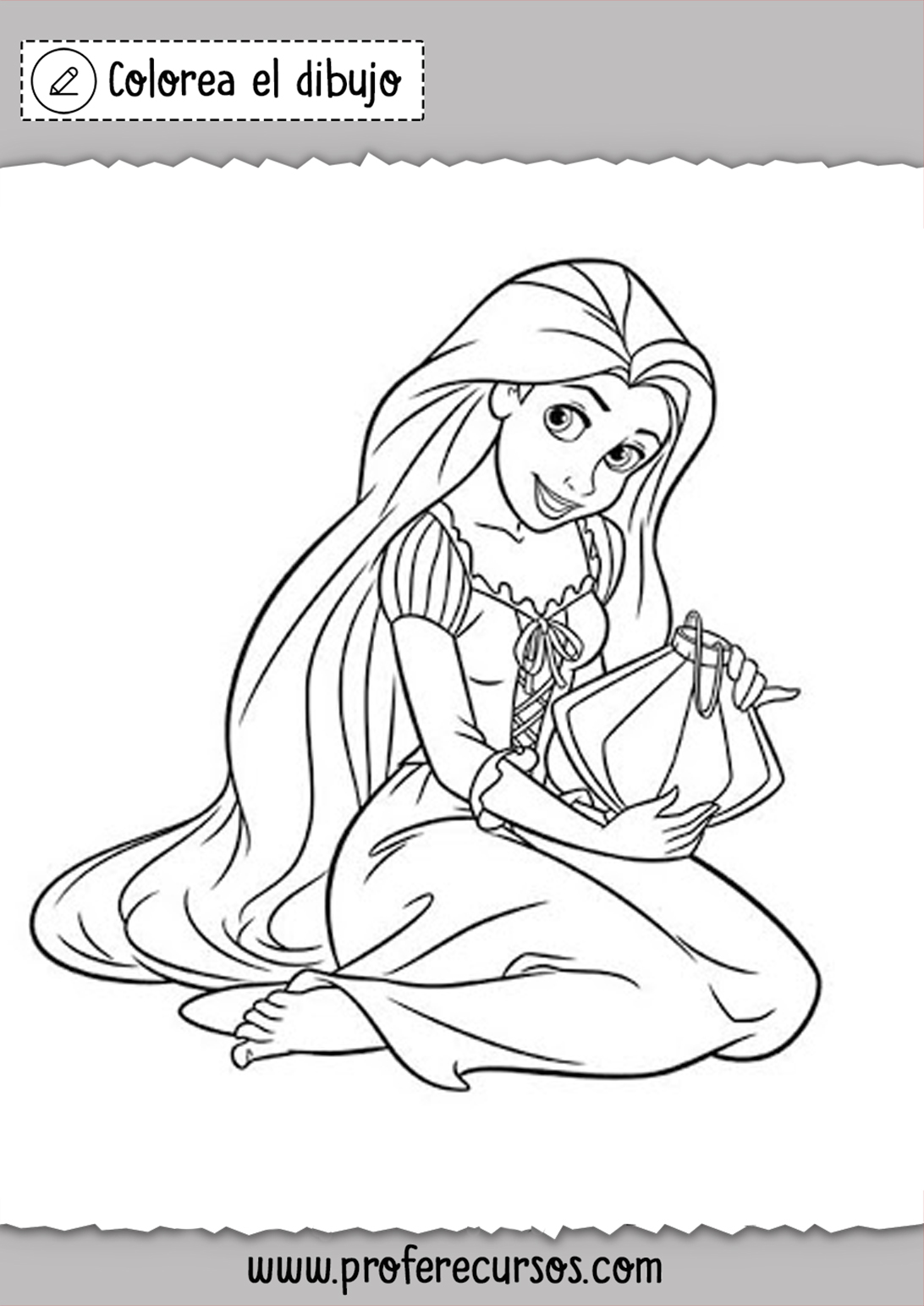 Dibujos para Colorear Bonitos Princesas Disney