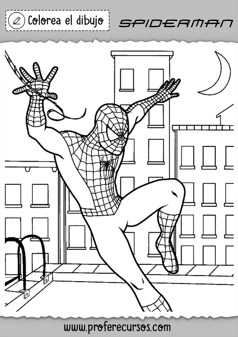 DIBUJOS de SPIDERMAN para colorear | Imágenes de Spiderman