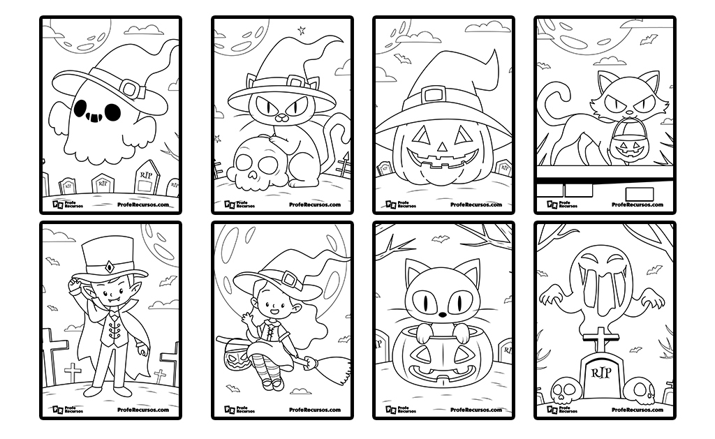 Dibujos para colorear de halloween