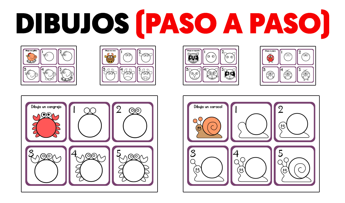 Dibujos paso a paso para niños