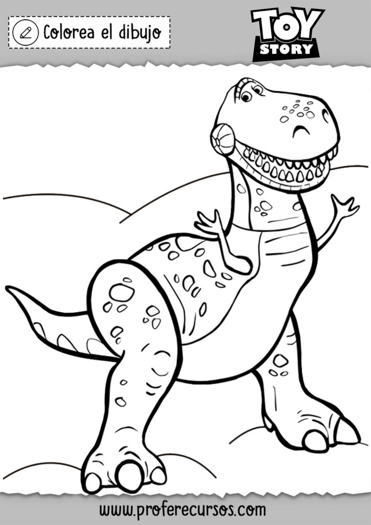 Dibujo Rex Toy Story para colorear