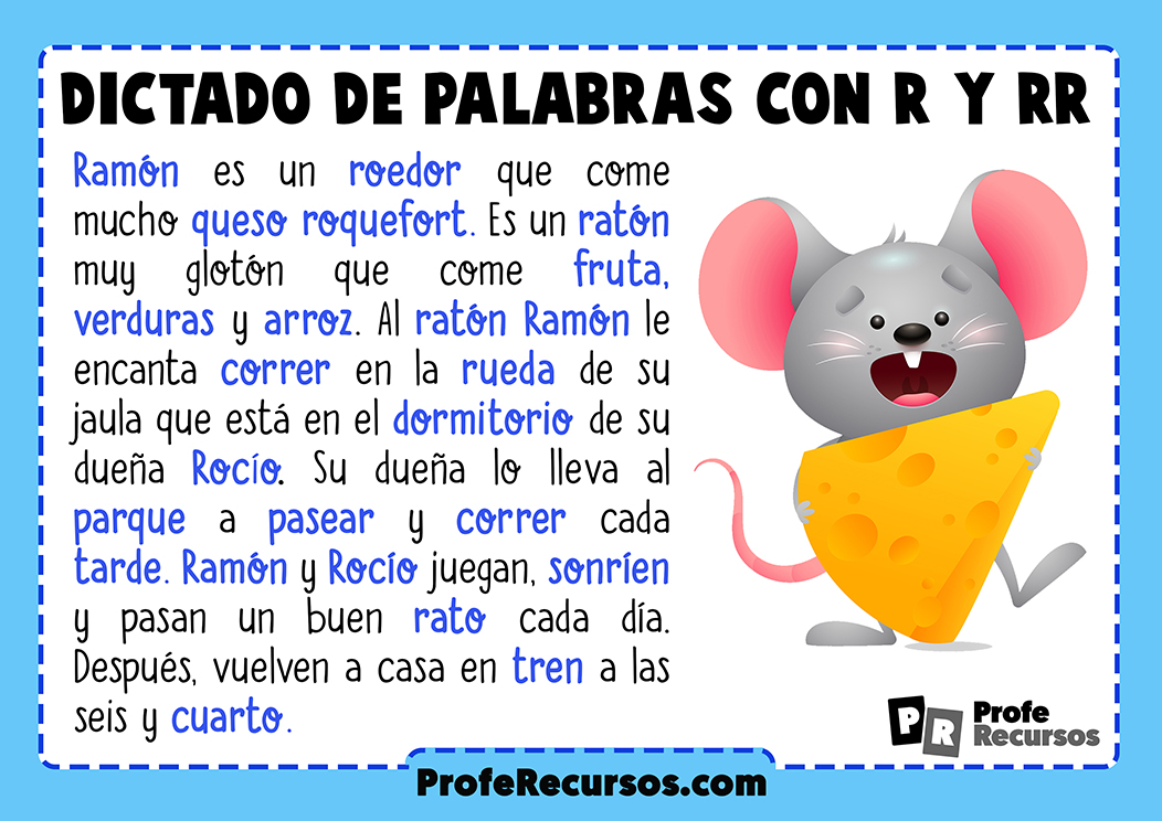 Dictados Cortos Con R Y Rr Para Ninos De Primaria