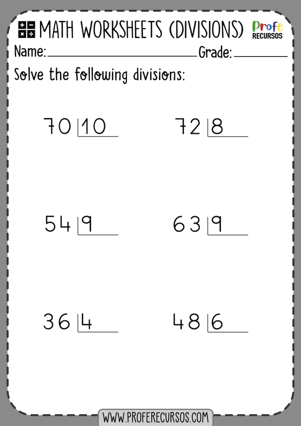 Division Worksheets Free Printables