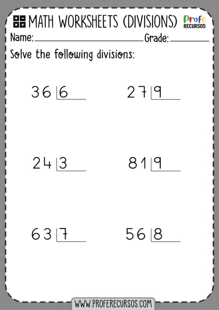 2 digit by 1 digit division worksheets