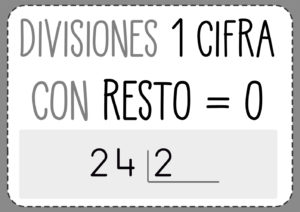 Divisiones de 1 Cifra Exactas (Resto = 0)