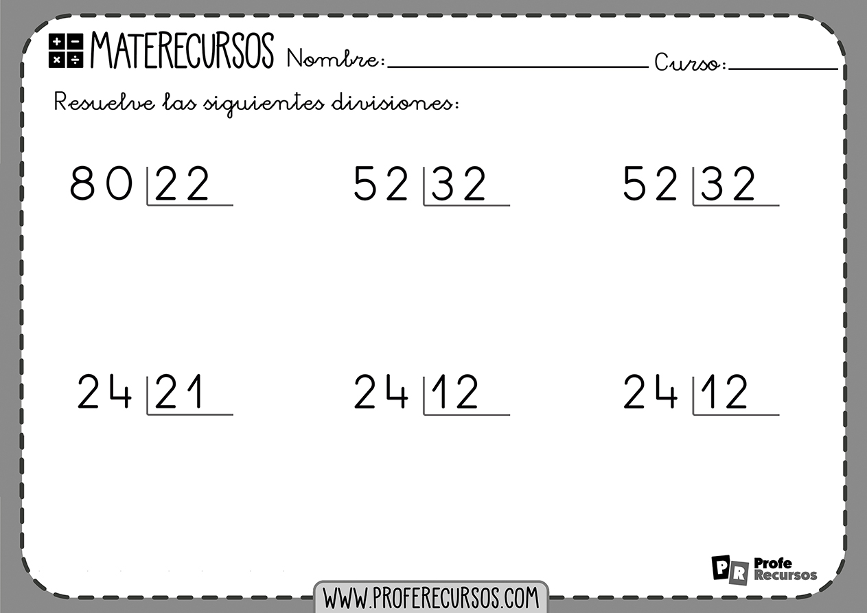 Divisiones por 2 cifras