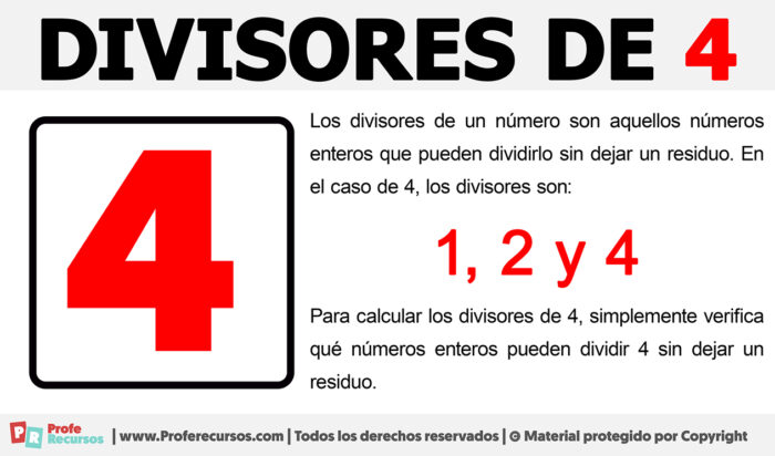 Divisores de 4