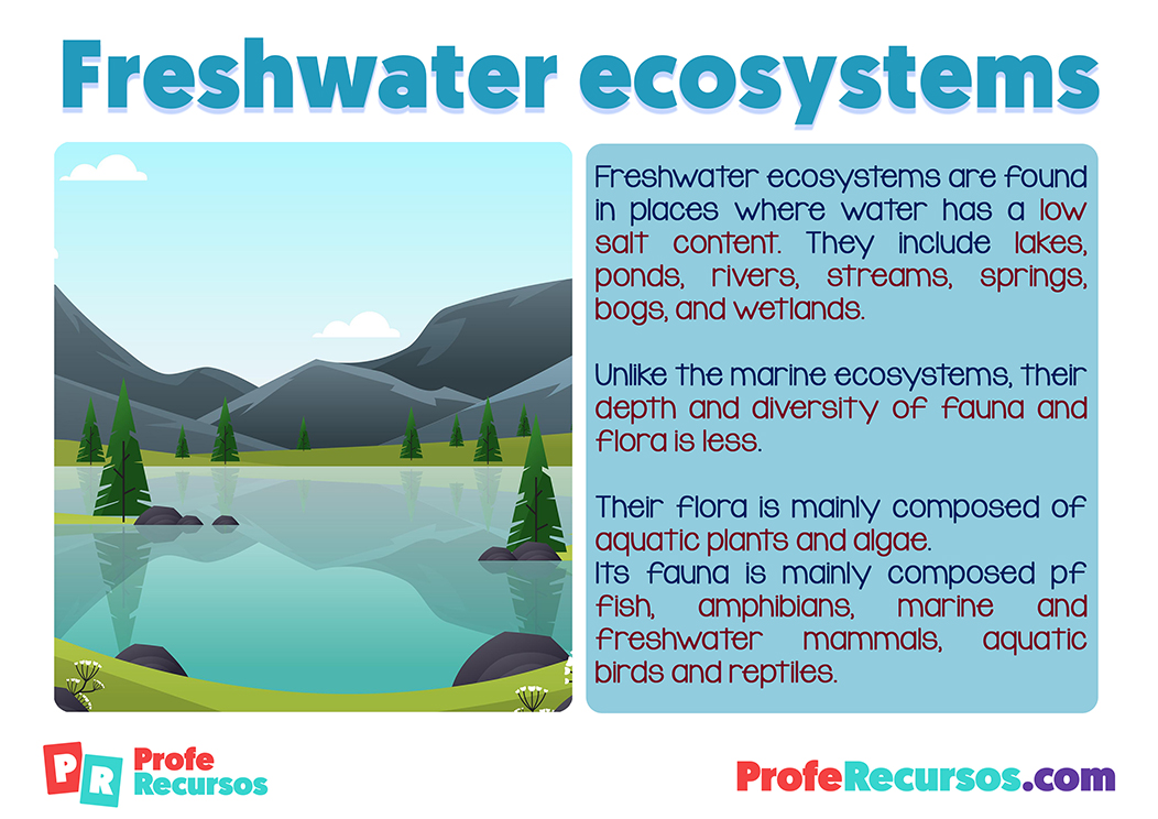 Ecosistemas de agua dulce en ingles