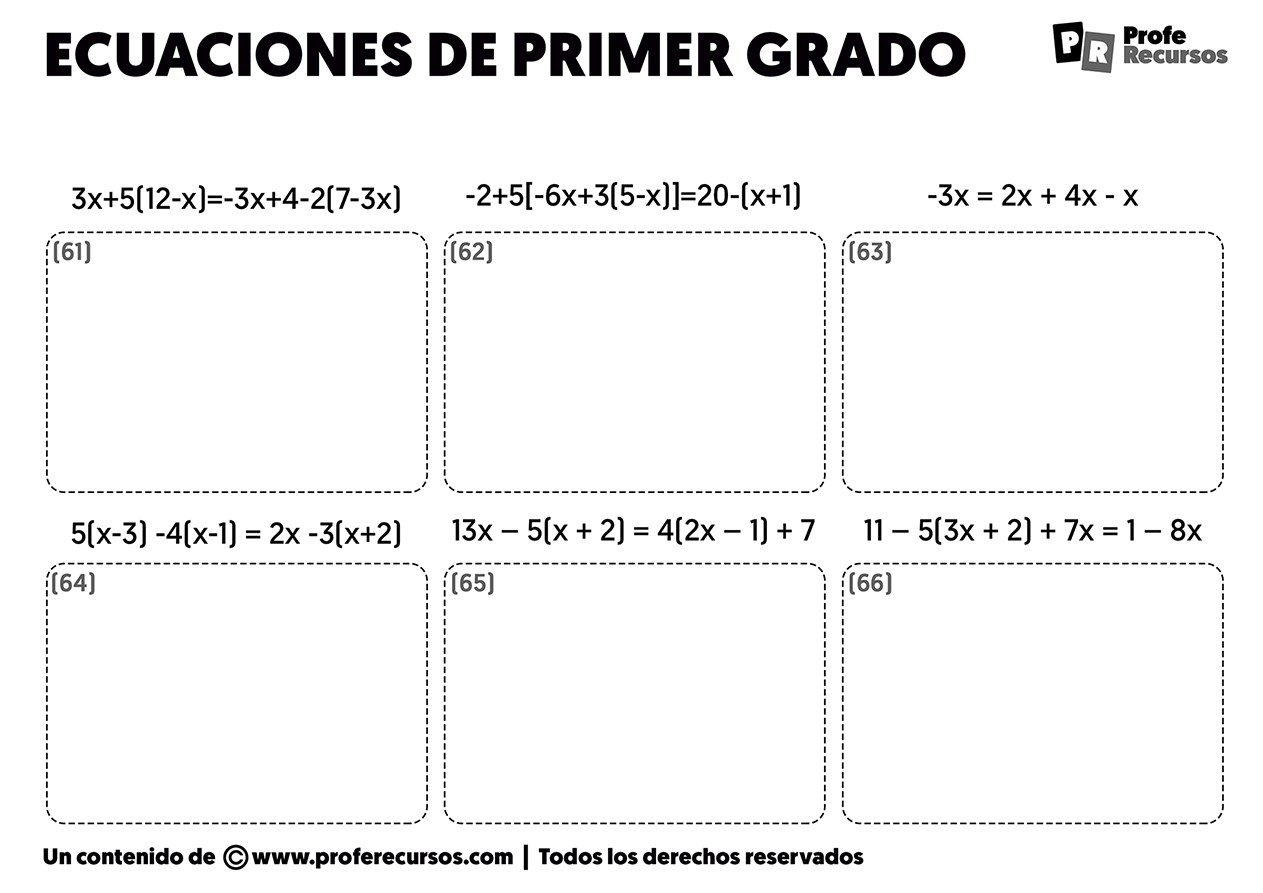 Ecuaciones con varias x