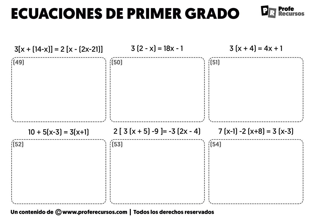 Ecuaciones de primer grado 2 de eso