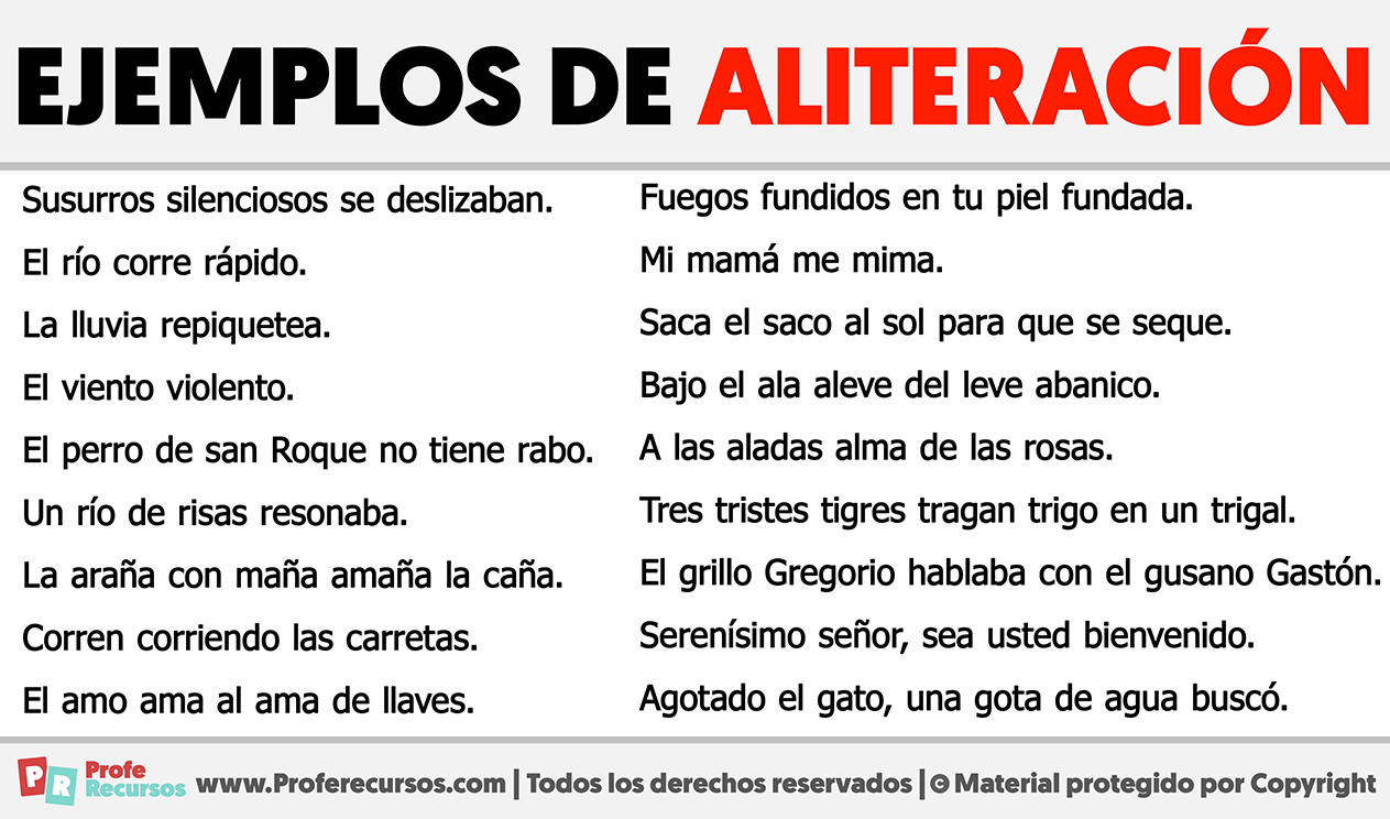 Ejemplos de aliteracion