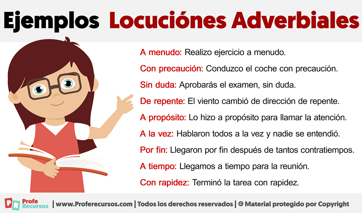 Ejemplos de locuciones adverbiales