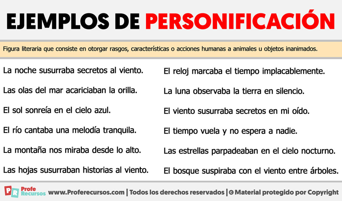 Ejemplos de personificaci n