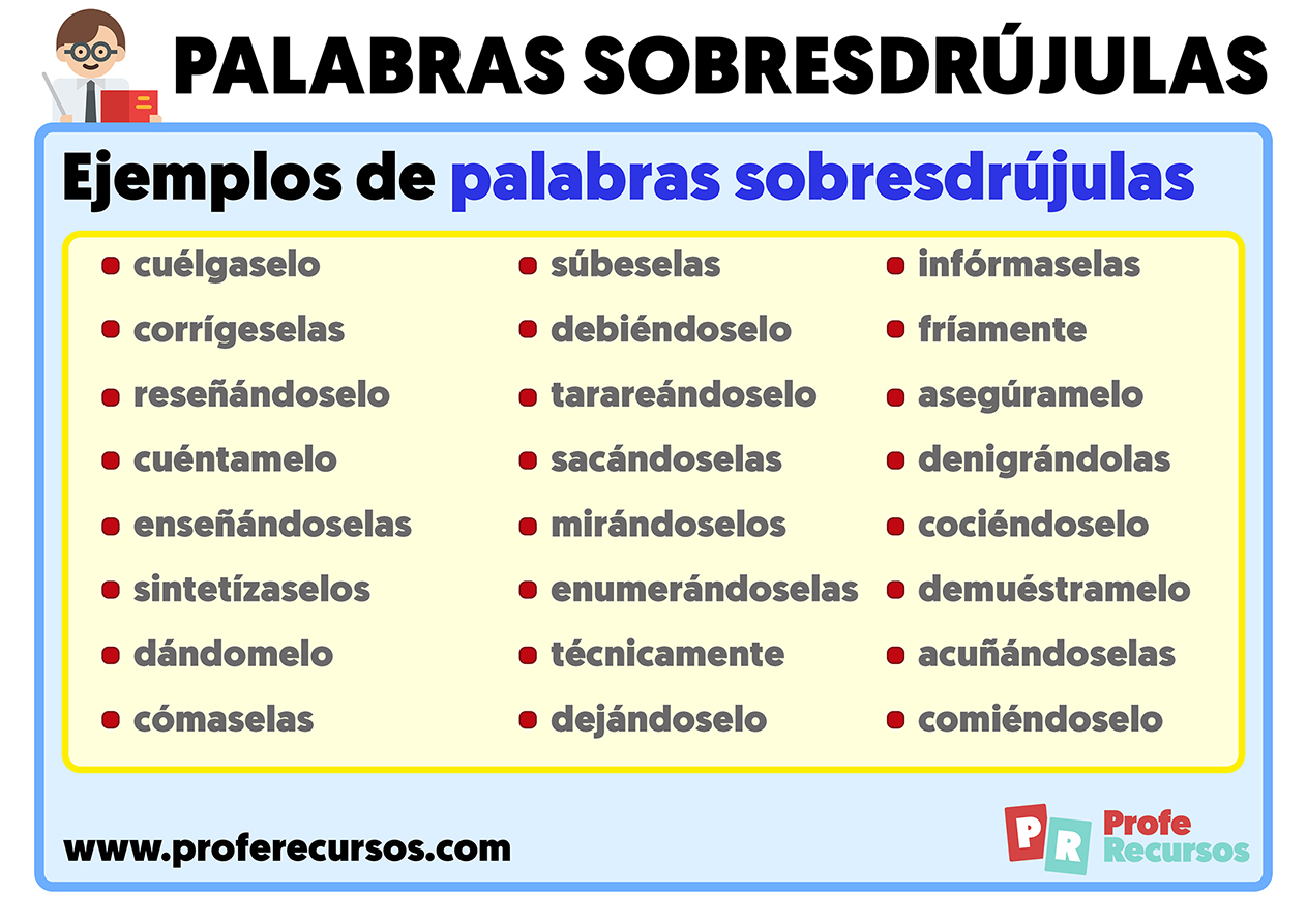 Ejemplos de sobresdrujulas