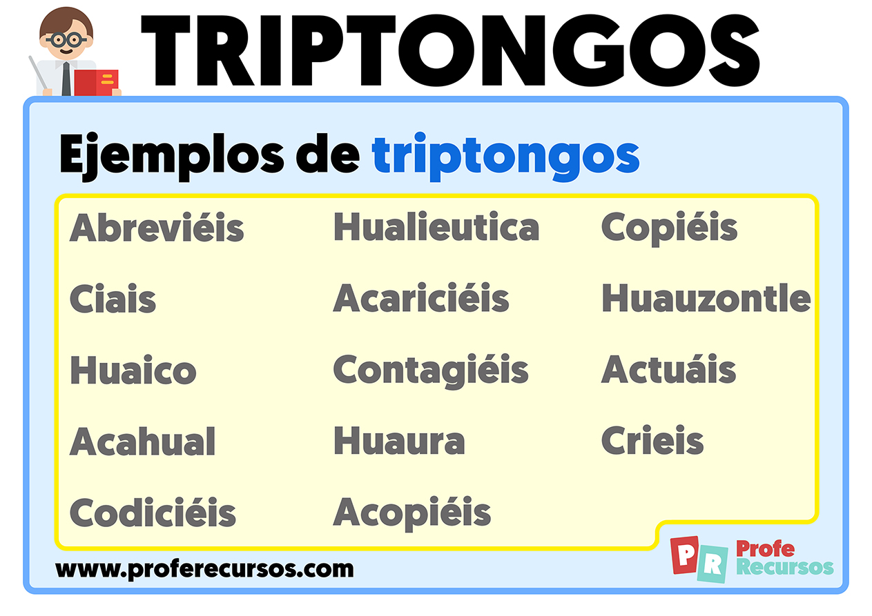 Ejemplos de triptongos