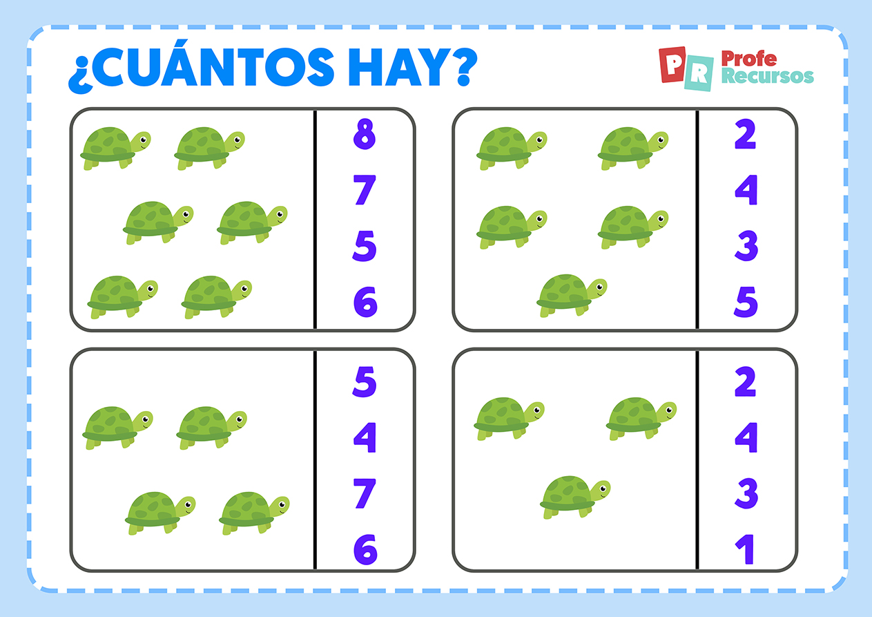 Ejercicios de conteo para infantil