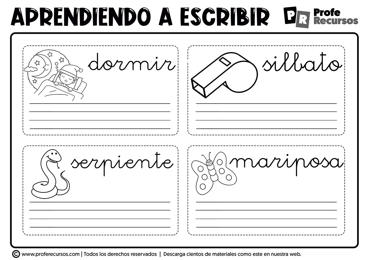 de escritura para de 5 a 6 años