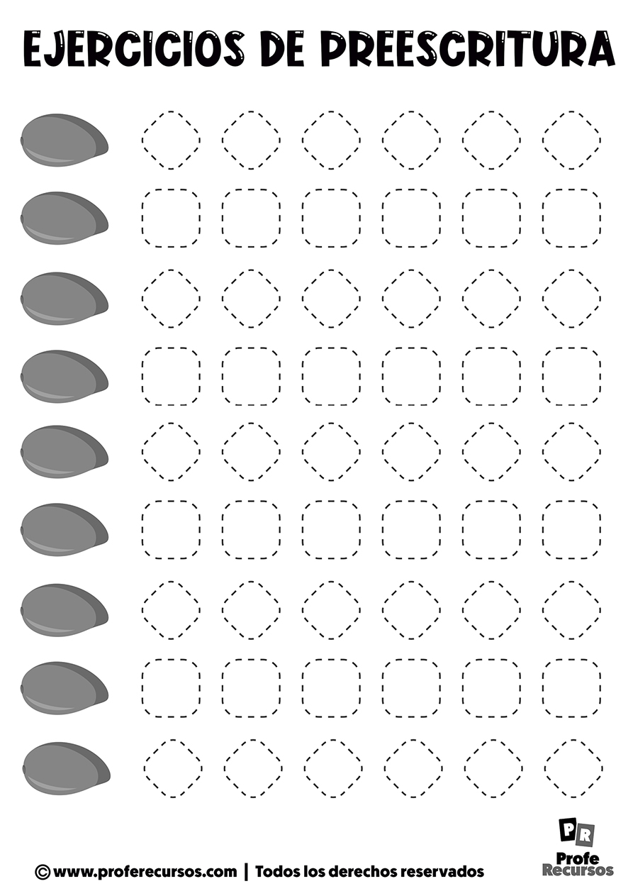 Ejercicios de preescritura para primero de basica