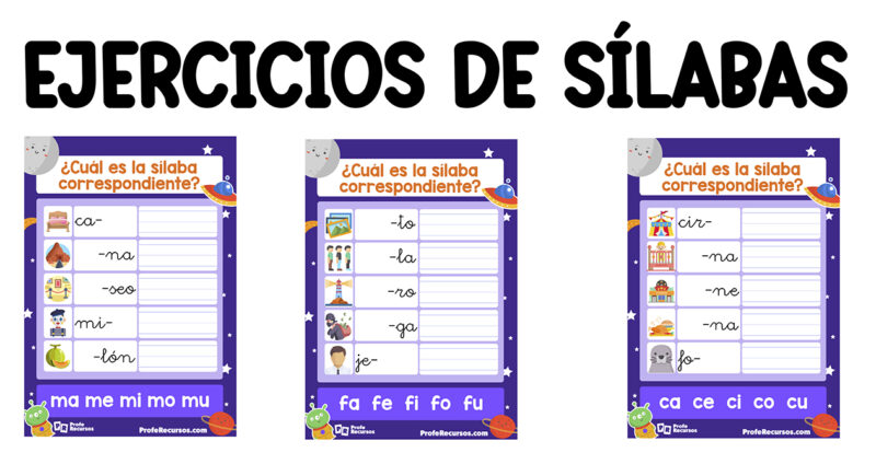 Ejercicios de Sílabas | "¿Qué Sílaba Falta?" | Conciencia Silábica