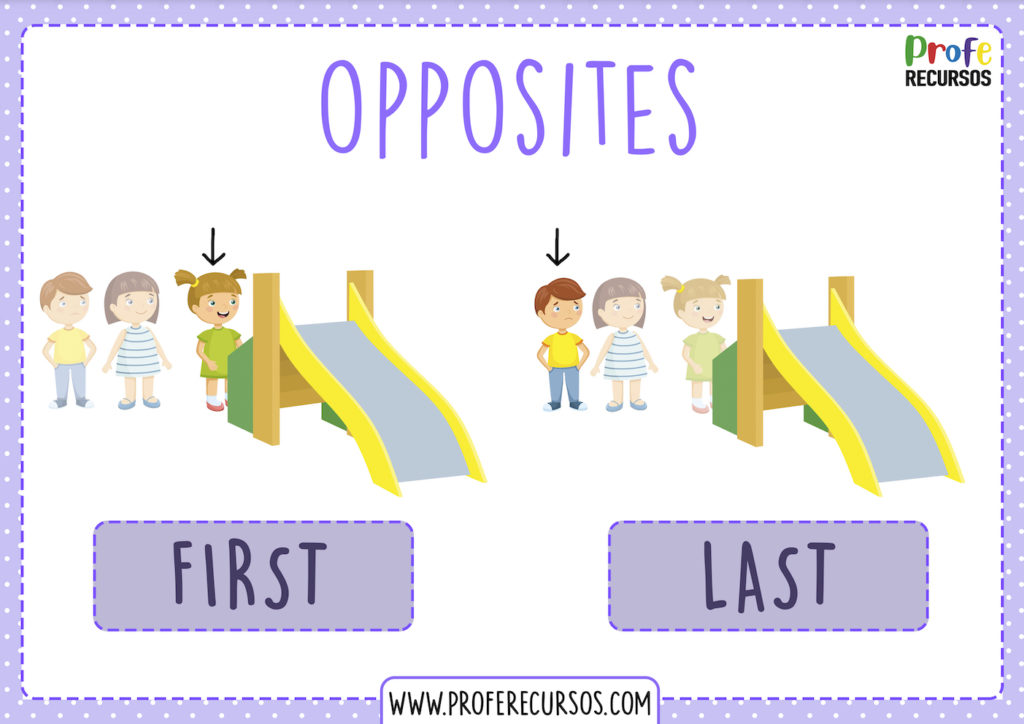 Opposites flashcards English as a Second Language