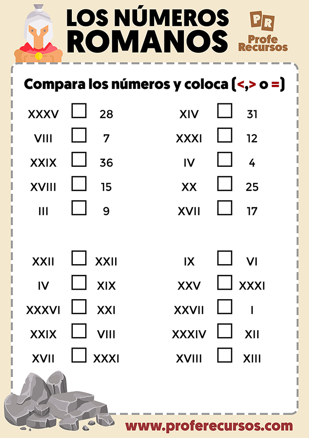 Escritura de numeros romanos