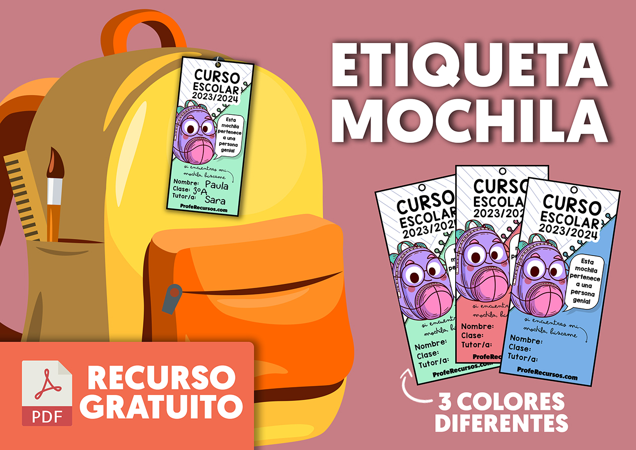 Etiqueta para la mochila