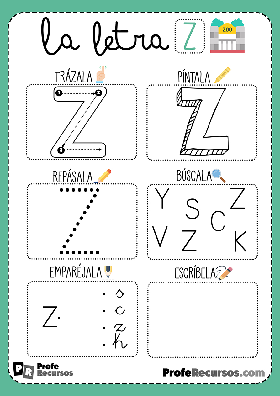 Ficha lectoescritura letra z