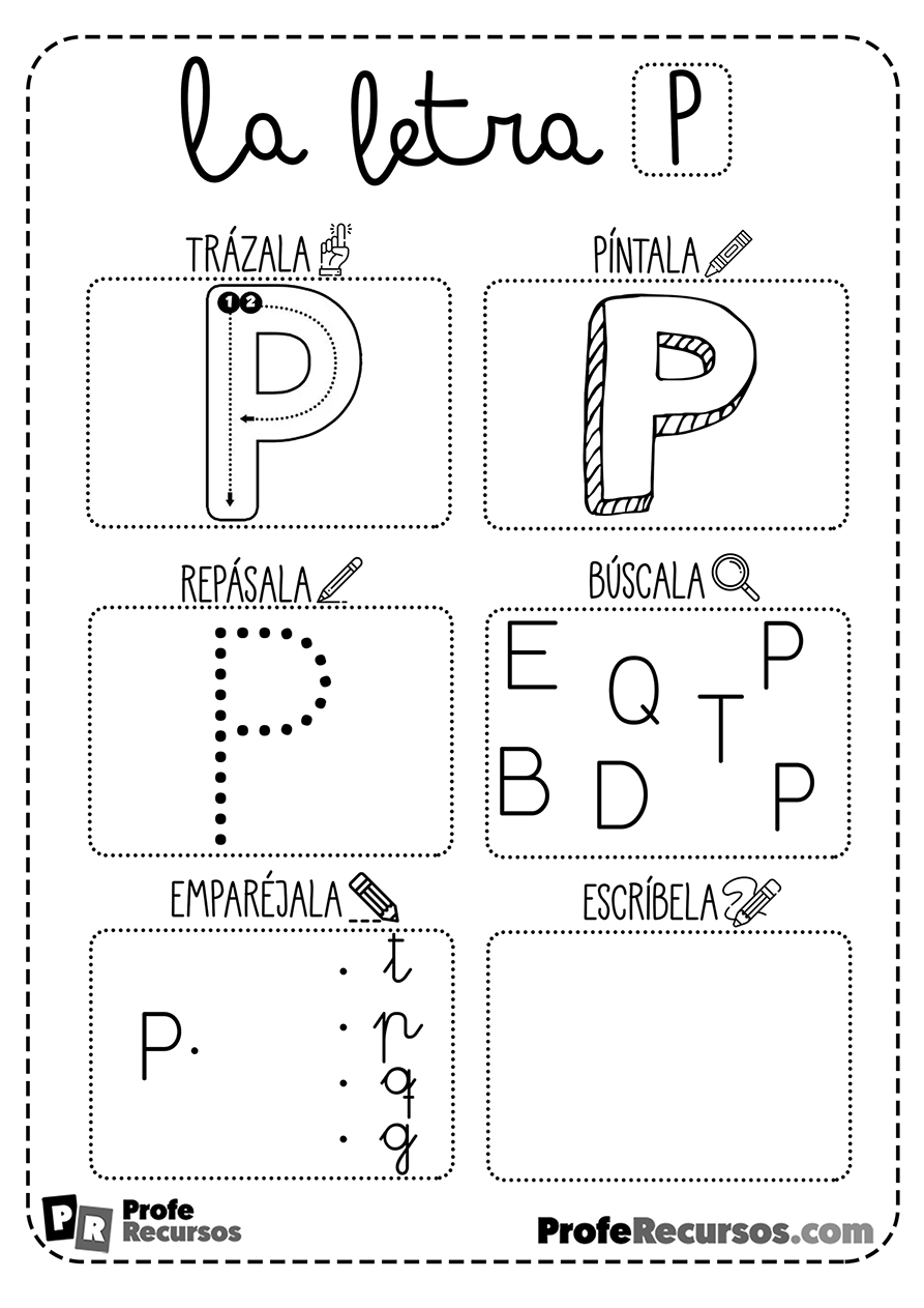 Ficha Para Colorear De La Letra P La Letra P Actividades Con La Porn