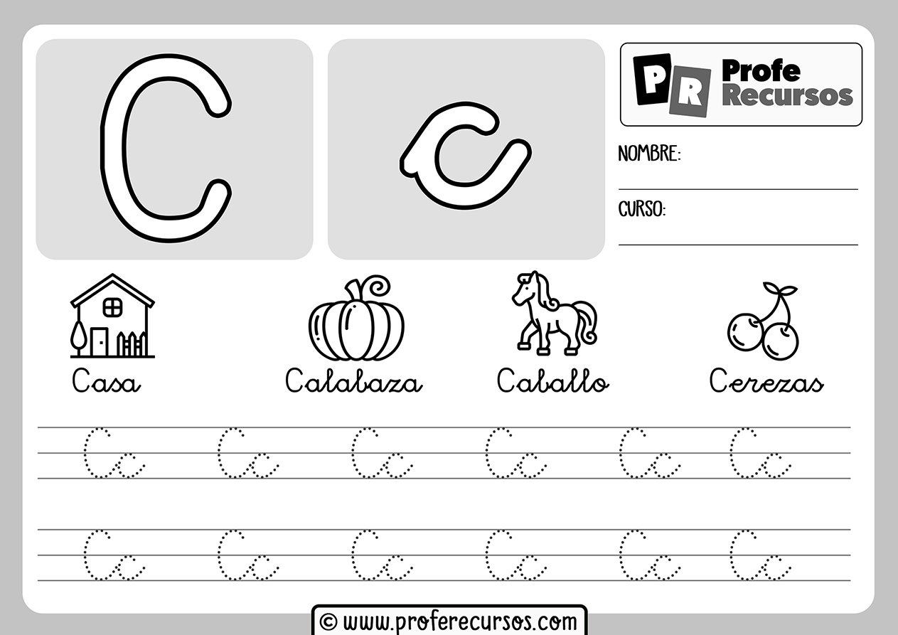 Ficha aprender letra c