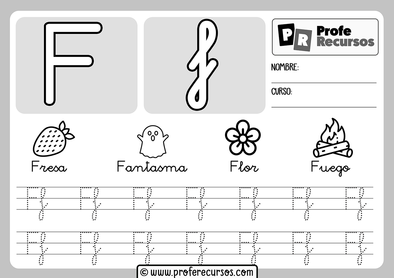 Ficha aprender letra f