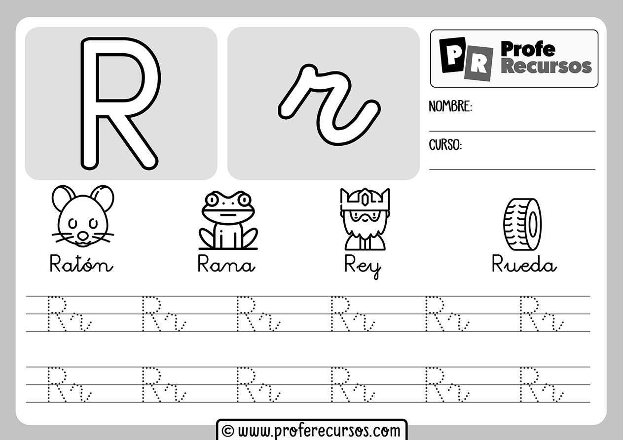 Ficha aprender letra r