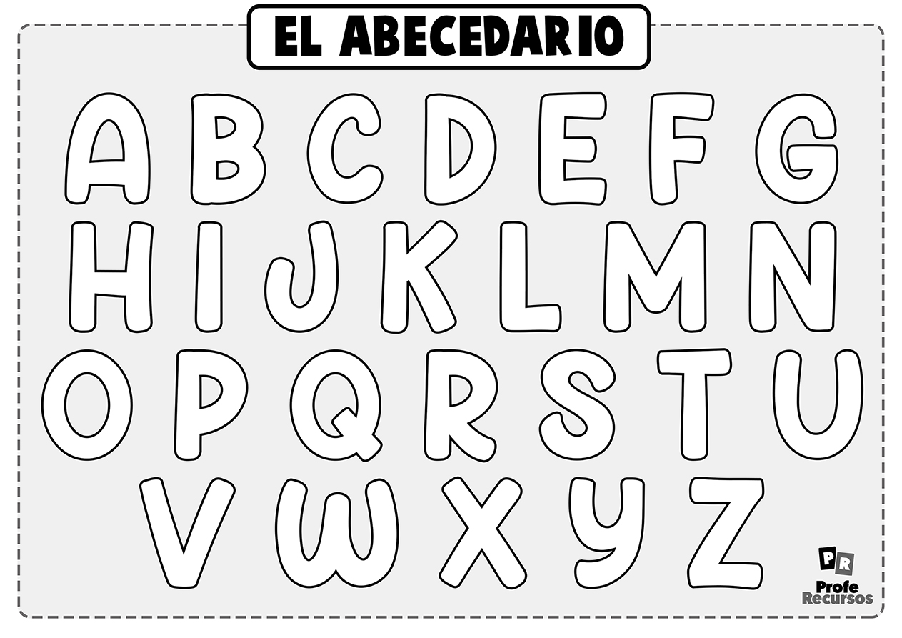 Ficha del abecedario para colorear