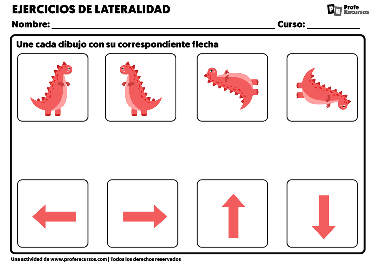 Fichas lateralidad para imprimir