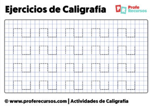 Fichas de caligrafia para niños