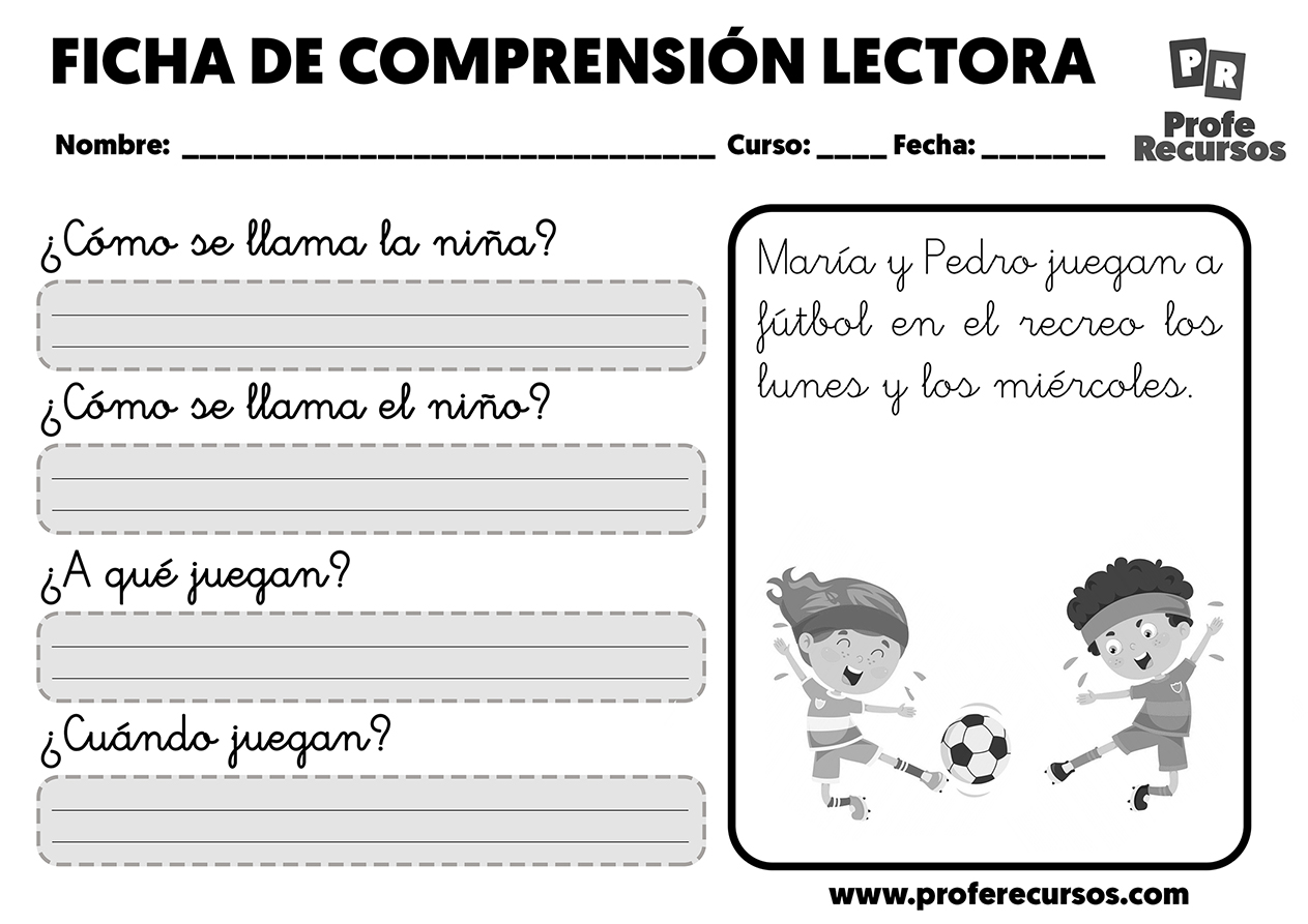 Fichas de comprension lectora