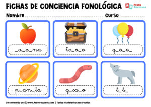 Fichas de conciencia fonologica