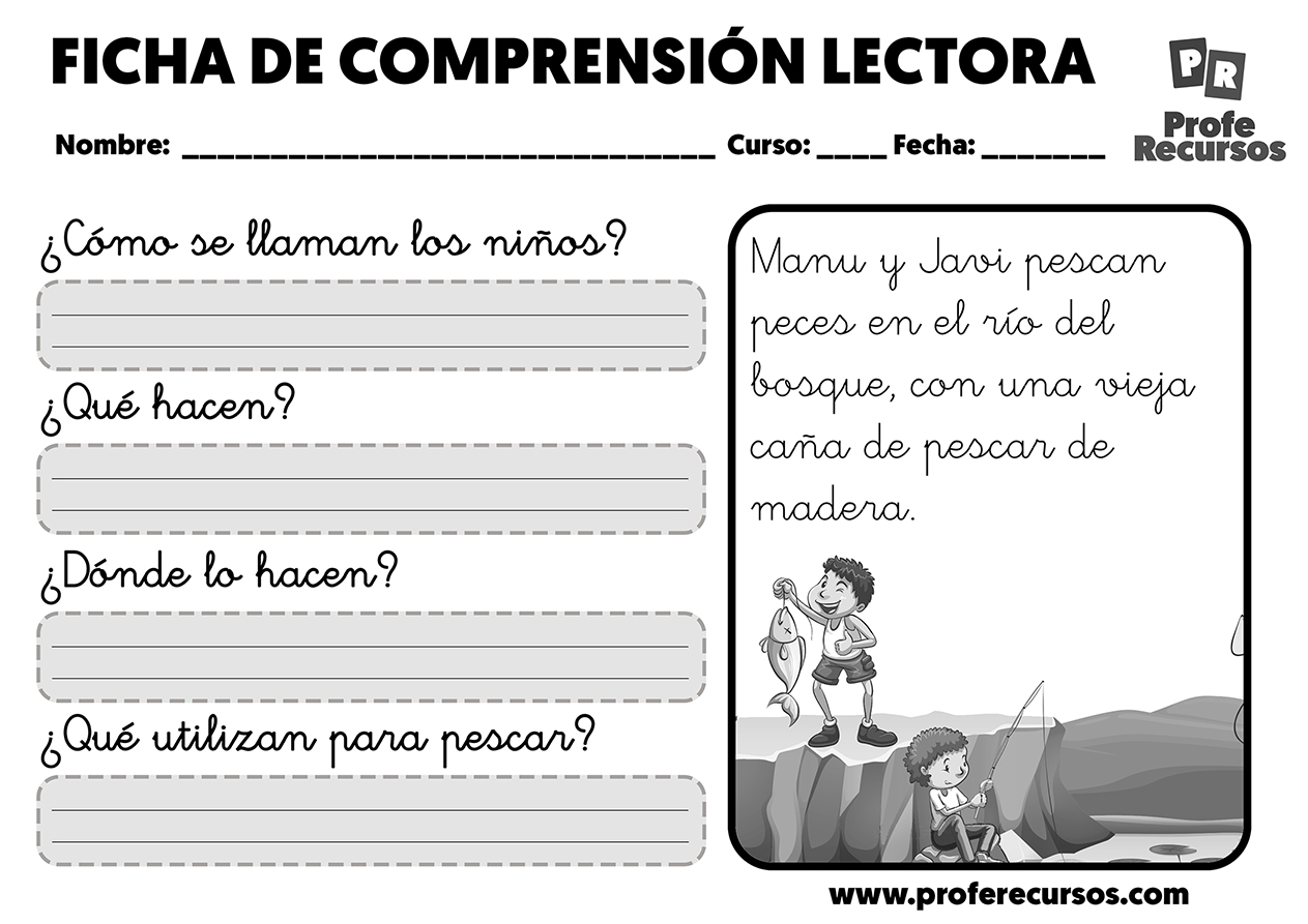 Fichas de lecturas de comprensión